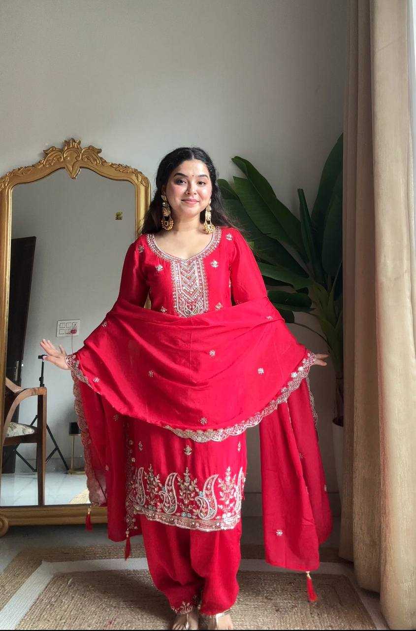Chinon Embroidery Salwar Suit